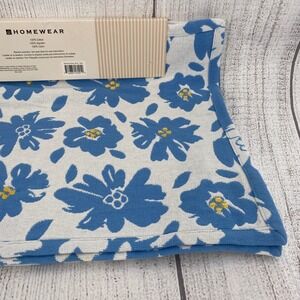 Homewear Placemats Blue White Floral (Set of 4) Delicate Daisy 100% Cotton